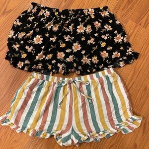 American Eagle Outfitters Striped‎ and floral Shorts XL